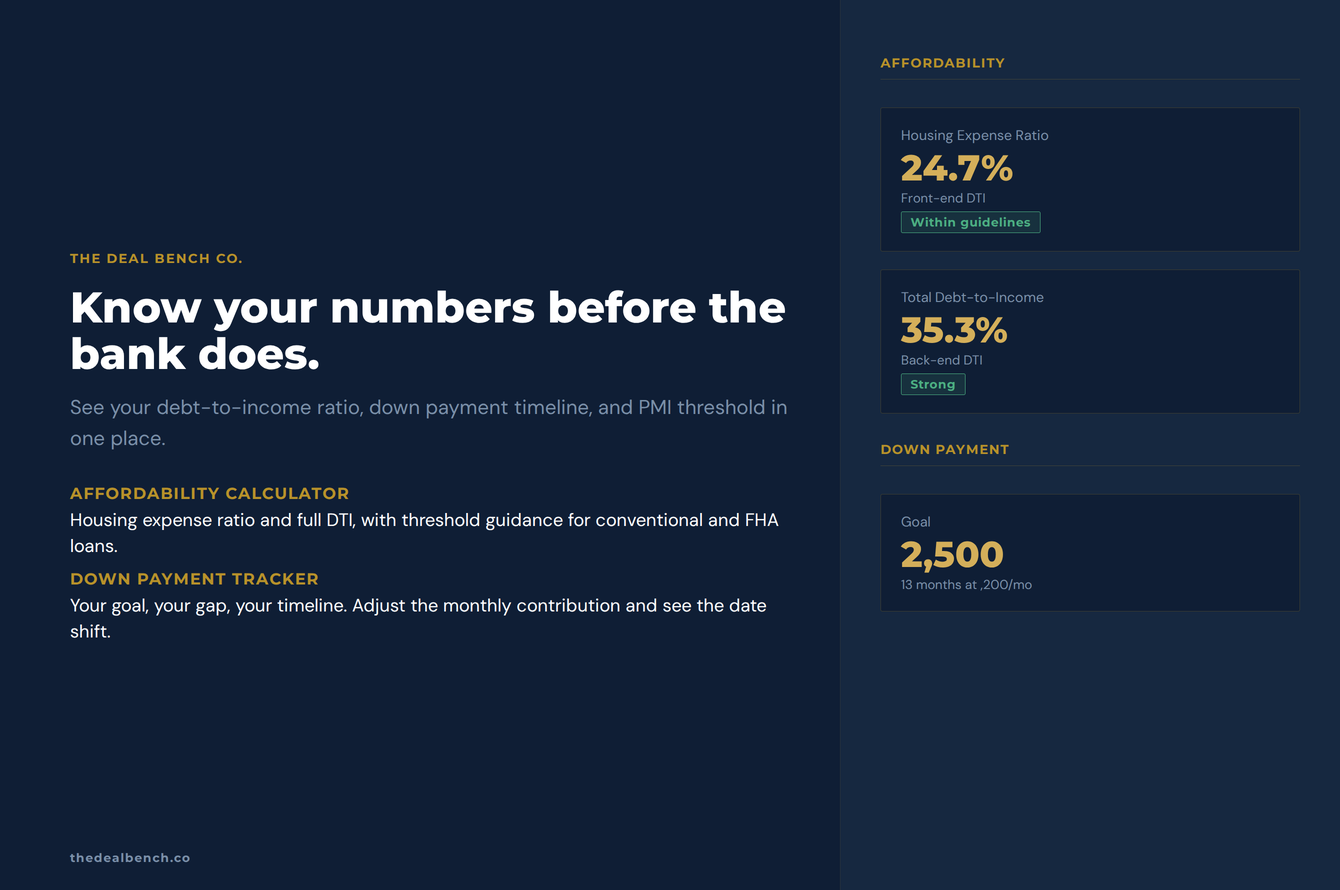 First-Time Homebuyer Planner — down payment tracker